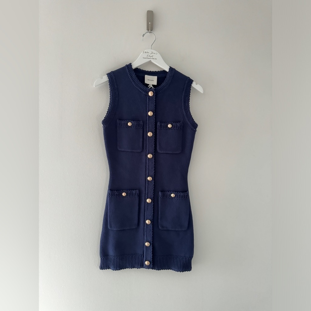 REFORMATION Catalina Navy Cotton Mini Dress XS - Picture 3 of 6